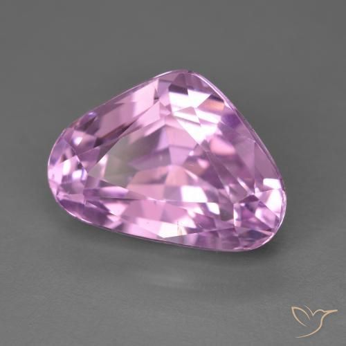 Kunzita roxo médio Natural 9.68ct, Formato de pêra, VVS-VS