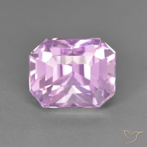 6.62ct Natural Roxo Violeta Rosado Claro Kunzita, Corte Esmeralda, VVS-VS