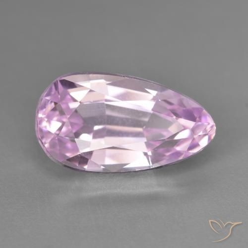 Kunzita Roxo Claro Rosa Natural 7.85ct, Formato de pêra, VVS