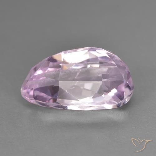 Kunzita Roxo Claro Rosa Natural 7.85ct, Formato de pêra, VVS