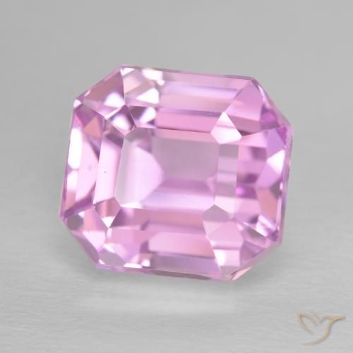 Kunzita Lilás Natural 8.42ct, Corte Esmeralda, VVS