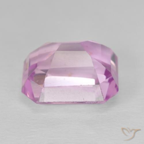 Kunzita rosa natural 11,14ct, corte esmeralda, VS