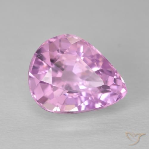 Kunzita rosa de 6,3 quilates, pera cortada do Afeganistão de 12,3 x 9,8 mm, Photo A