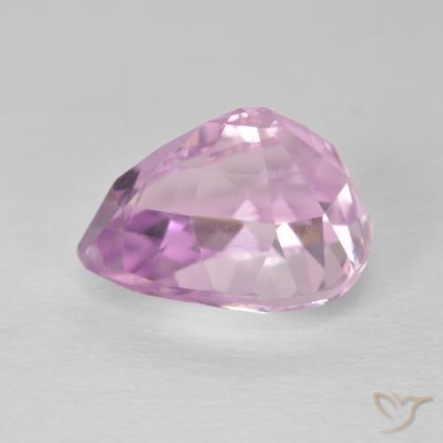 Kunzita Roxo Royal Muito Claro Rosa Natural 6.30ct, Formato de pêra, VS
