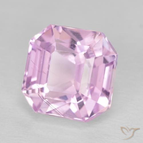 Kunzita Roxo Real Rosa Natural 6.17ct, Corte Octógono / Esmeralda, VS