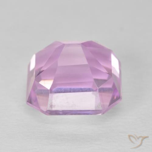 Kunzita Roxo Real Rosa Natural 6.17ct, Corte Octógono / Esmeralda, VS