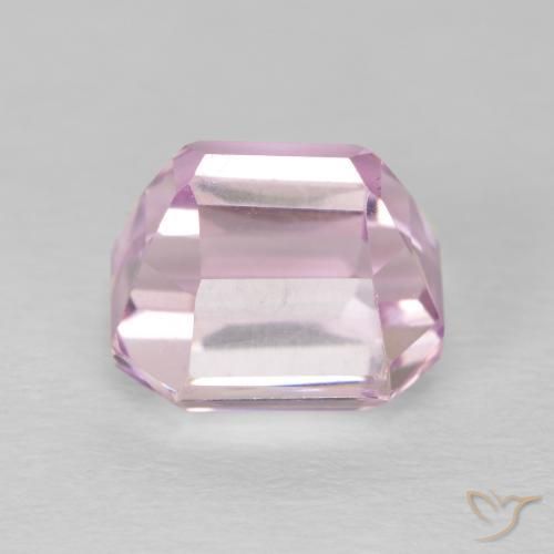 Kunzita Roxo Real Rosa Natural 4.18ct, Corte Octógono / Esmeralda, VVS