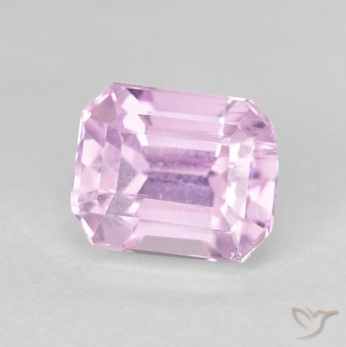 Kunzita roxo médio Natural 3.08ct, Corte Octógono / Esmeralda, VS
