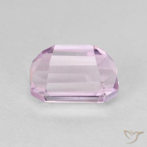 Kunzita Luz roxa Natural 2.41ct, Corte Octógono / Esmeralda, VS