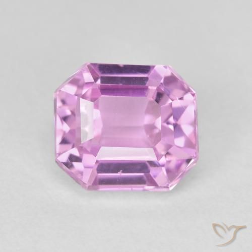 2.99ct Natural Roxo Rosa Kunzita, Corte Esmeralda, VS