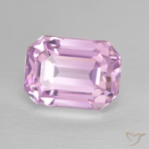 Kunzita Tom Rosa Cereja Natural 6.04ct, Corte Octógono / Esmeralda, VVS
