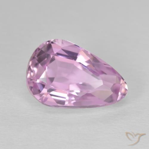 Kunzita rosa médio Natural 5.05ct, Formato de pêra, VS