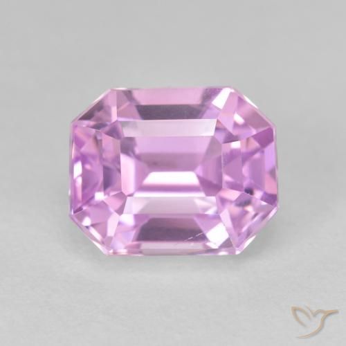 Kunzita Lilás claro Natural 6.32ct, Corte Esmeralda, VVS