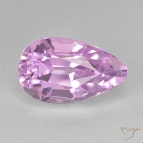 Kunzita Lilás Natural 13.66ct, Formato de pêra, VVS-VS