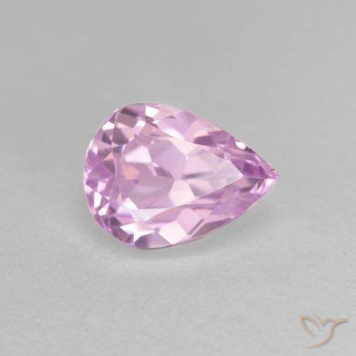 Kunzita Luz roxa Natural 3.07ct, Formato de pêra, VS