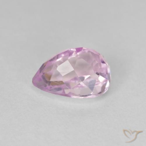 Kunzita Luz roxa Natural 3.07ct, Formato de pêra, VS