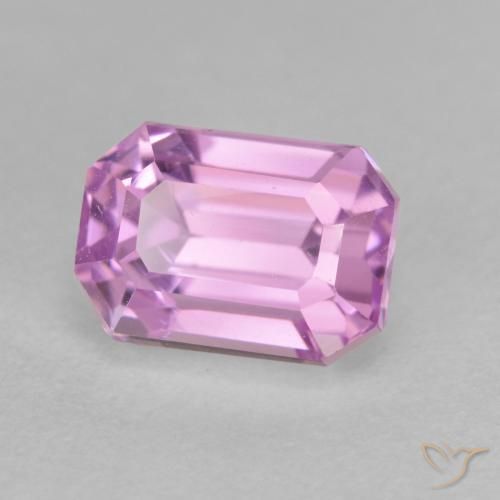 Kunzita Roxo Rosado Brilhante Natural 2.27ct, Corte Octógono / Esmeralda, VVS-VS