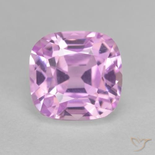 Kunzita roxo natural 5,59ct, almofada cortada, VVS