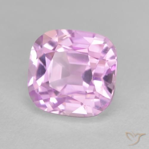 Kunzita roxo natural 5,59ct, almofada cortada, VVS