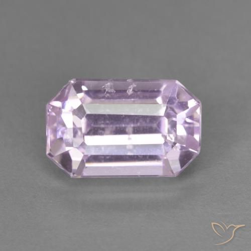 3.37ct Natural Roxo Real Claro Rosa Kunzita, Corte Esmeralda, VS