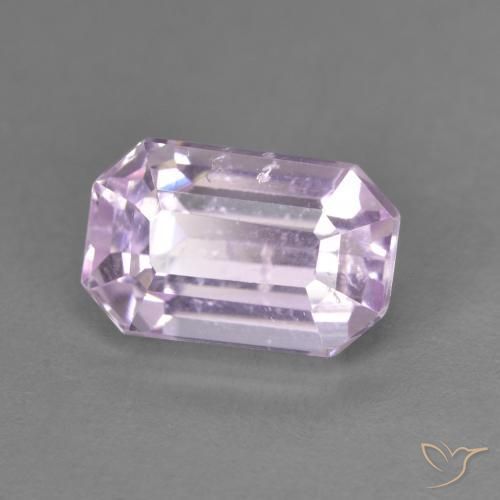 Kunzita Roxo Real Claro Rosa Natural 3.37ct, Corte Octógono / Esmeralda, VS
