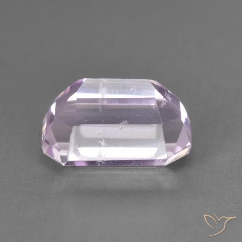 Kunzita Roxo Real Claro Rosa Natural 3.37ct, Corte Octógono / Esmeralda, VS