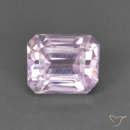 Kunzita Roxo Royal Muito Claro Rosa Natural 1.49ct, Corte Octógono / Esmeralda, VVS-VS