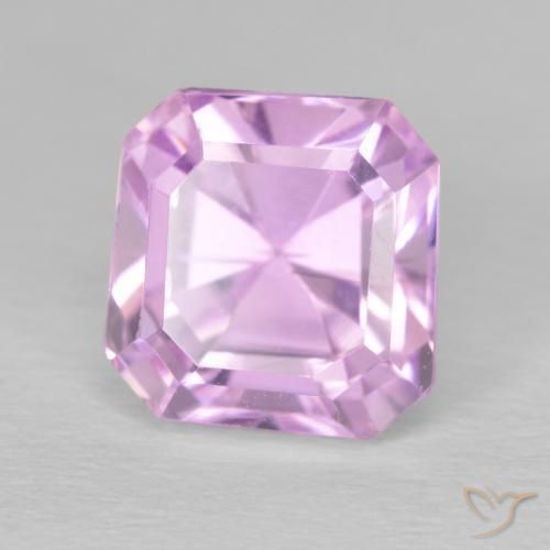 Kunzita rosa natural 4,58ct, corte esmeralda, VVS-VS
