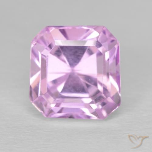Kunzita rosa natural 4,58ct, corte esmeralda, VVS-VS