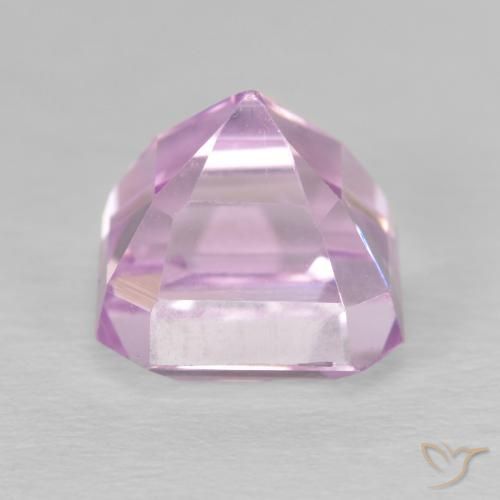 Kunzita rosa natural 4,58ct, corte esmeralda, VVS-VS