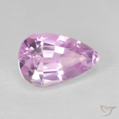 Kunzita Roxo Real Rosa Natural 5.24ct, Formato de pêra, VVS-VS