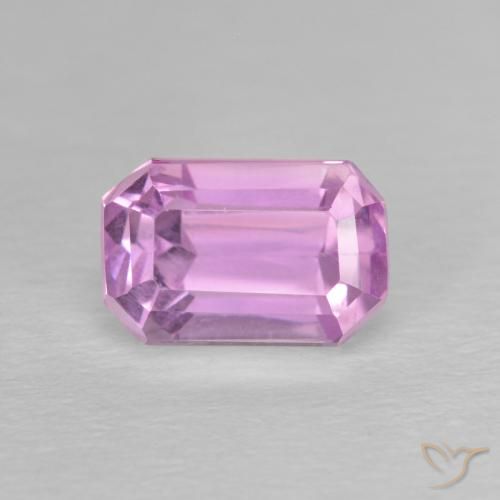 2.34ct Natural Roxo Real Claro Rosa Kunzita, Corte Esmeralda, VVS-VS