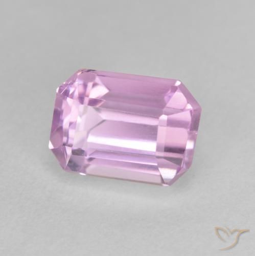 Kunzita Luz roxa Natural 2.69ct, Corte Octógono / Esmeralda, VVS-VS