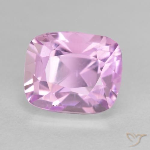 Kunzita Lilás claro Natural 5.33ct, Almofada, VVS-VS