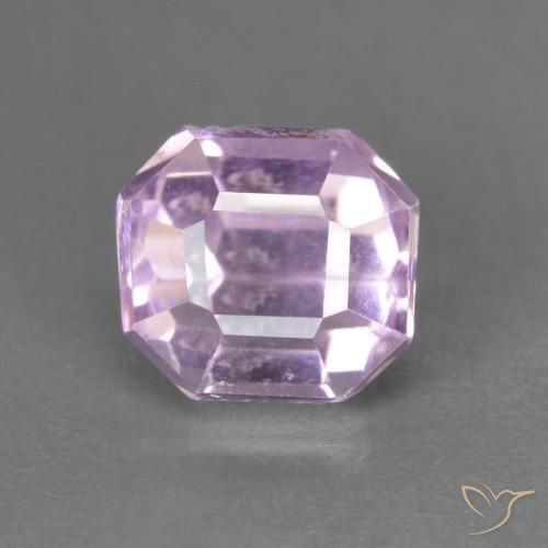 Kunzita Rosa real muito claro Natural 1.59ct, Corte Octógono / Esmeralda, VS-SI