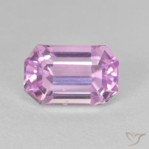 4.75ct Natural Roxo Violeta Rosado Claro Kunzita, Corte Esmeralda, VS