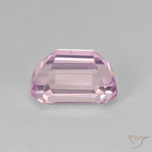 Kunzita Roxo Violeta Rosado Claro Natural 4.75ct, Corte Octógono / Esmeralda, VS