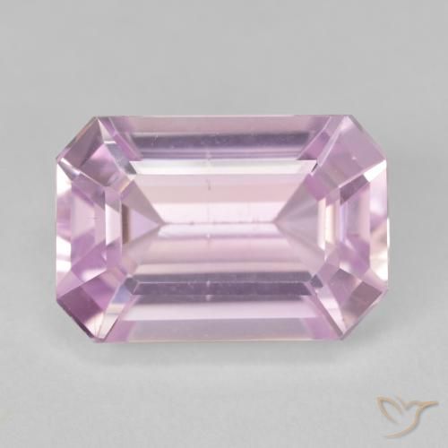 Kunzita rosa médio Natural 12.89ct, Corte Octógono / Esmeralda, VVS-VS