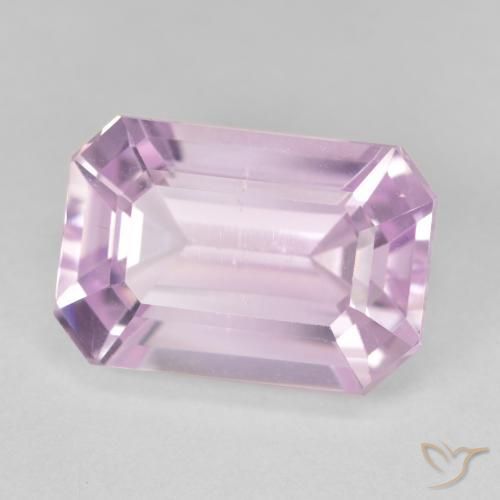 Kunzita rosa médio Natural 12.89ct, Corte Octógono / Esmeralda, VVS-VS