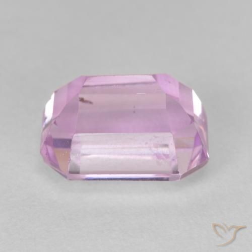 Kunzita rosa natural 4,42ct, corte esmeralda, VS