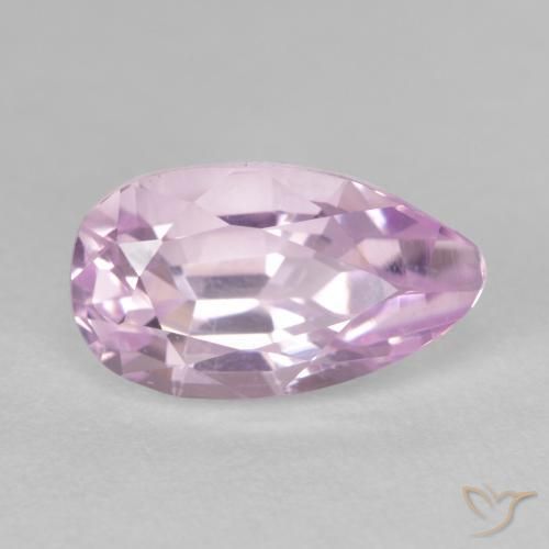 3.26ct Natural Rosa bem claro Kunzita, Formato de pêra, VS