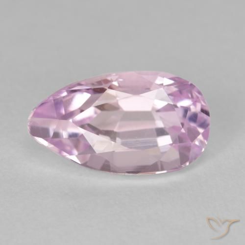 Kunzita Rosa bem claro Natural 3.26ct, Formato de pêra, VS