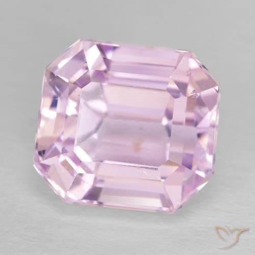 Kunzita Luz rosa Natural 6.71ct, Corte Octógono / Esmeralda, VVS