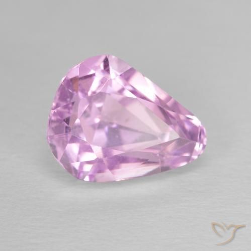 Kunzita Roxo Real Rosa Natural 4.83ct, Formato de pêra, VVS