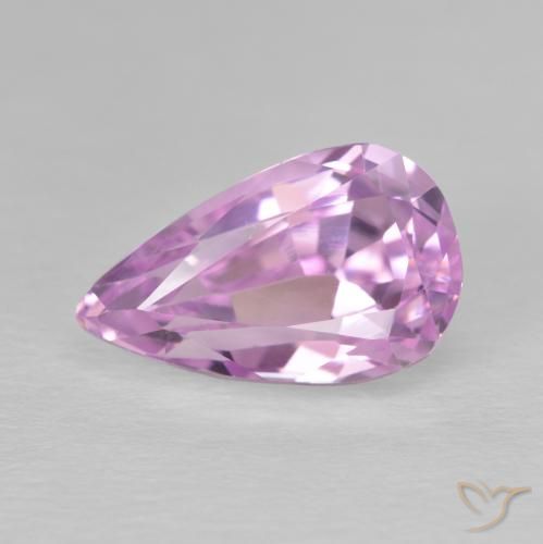5.64ct Natural Roxo Rosa Kunzita, Formato de pêra, VVS
