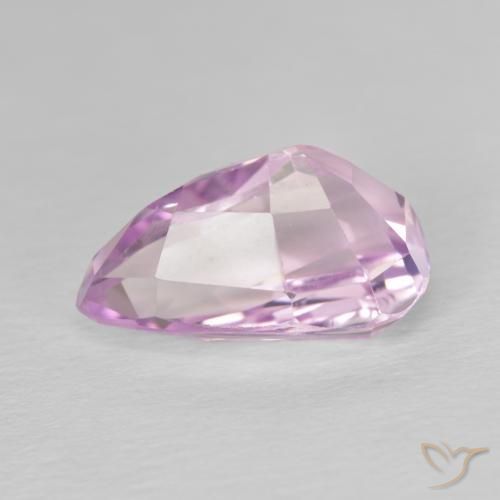 Kunzita Roxo Rosa Natural 5.64ct, Formato de pêra, VVS