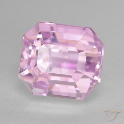 Kunzita Luz roxa Natural 12.31ct, Corte Octógono / Esmeralda, VVS-VS
