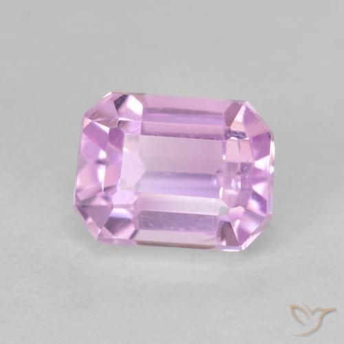 Kunzita Roxo Violeta Rosado Claro Natural 2.01ct, Corte Octógono / Esmeralda, VS