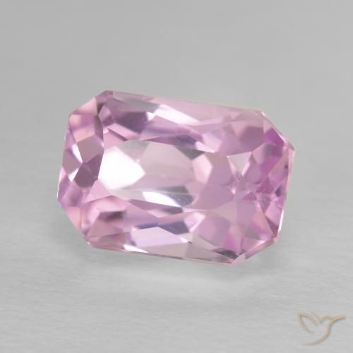 Kunzita Roxo Royal Muito Claro Rosa Natural 5.46ct, Corte Octógono / Esmeralda, VVS-VS