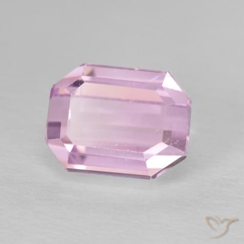 Kunzita Tom Rosa Cereja Natural 4.02ct, Corte Octógono / Esmeralda, VVS-VS
